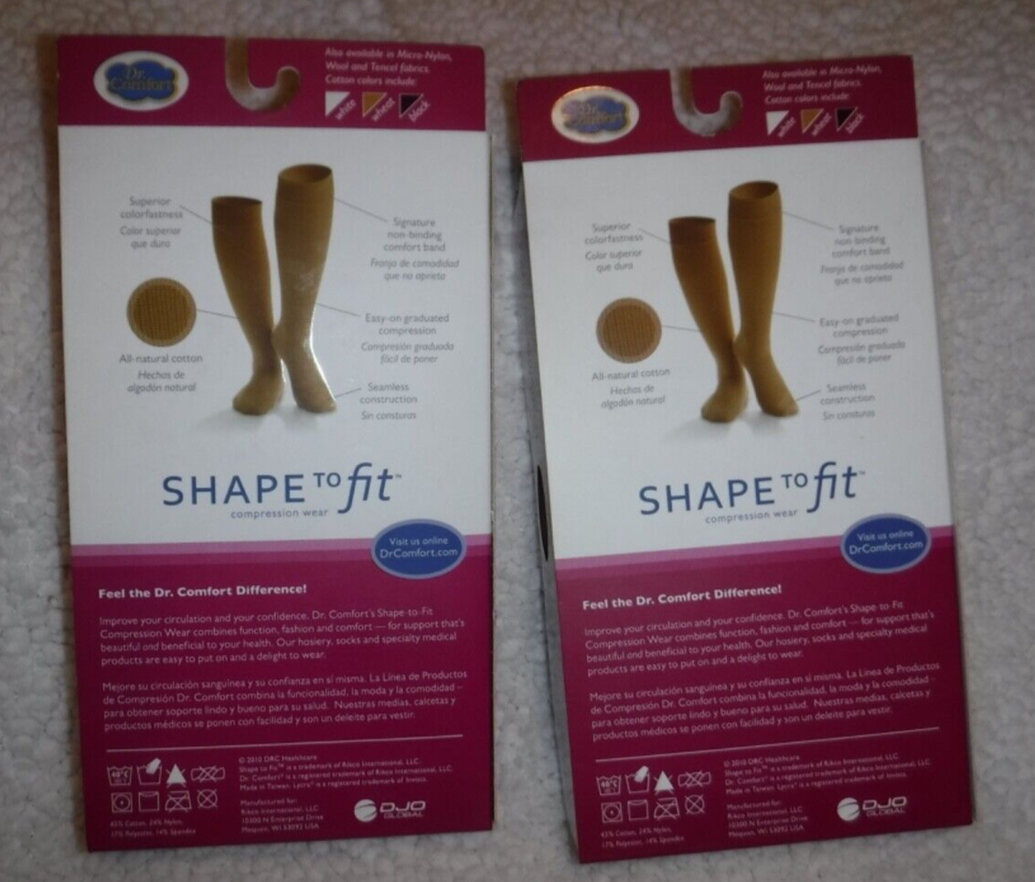 AOR DR COMFORT SHAPE TO FIT COMPRESSION SOCKS FOR WOMEN SZ SMALL