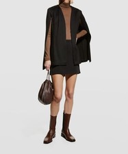 $1495 Sofia Cashmere Women's Black Cashmere Swing Vest Cape Size Small