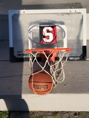 Sklz Pro Mini Hoop XL, Door Hook On, Basketball Toy Set, Ball, Metal Rim