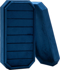 Velvet Ring Organizer Display Tray Jewelry Box Earring Holder Case for Weddin...