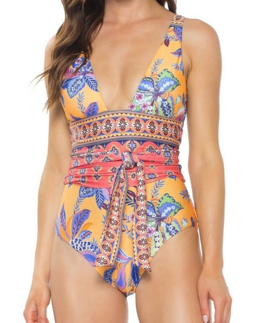 Becca By Rebecca Virtue Tapestry Bloom One Piece Swimsuit In Multi 109 Size S For Sale Online Ebay