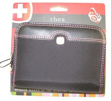 New Wenger 'Rhea' Small GPS Case - Black/Pink Stitching - New with Tags