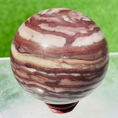 427g Natural Zebra Jasper Crystal Sphere Ball Mineral Specimen Healing
