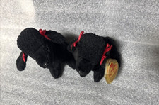 TY BEANIE BABY "GIGI" two black poodles dogs 5  tall