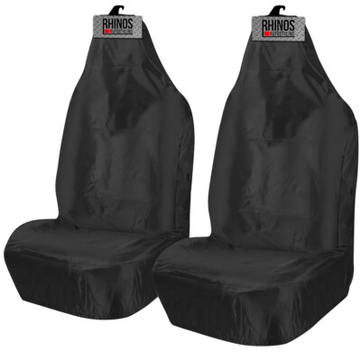 HMS For Nissan X-Trail - Extra Heavy Duty Driver Passenger Black Pair Waterproof Car Front Seat Covers Protectors - 2 X Fronts