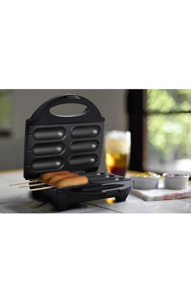 Машина для изготовления кукурузы собак антипригарный электрический пресс мини кухня нержавеющая сталь - Изображение 2 из 4