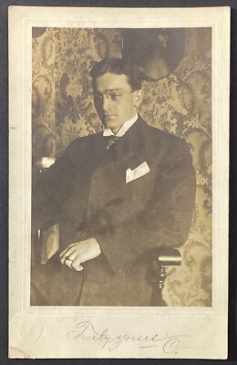 Dapper Man Real Photo Vintage RPPC UDB Postcard Posted 1907