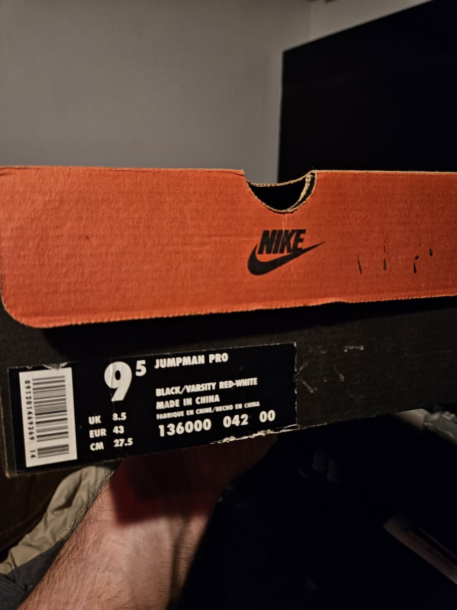 OG Jordan Jumpman Pro Black Red Size 9.5 | eBay