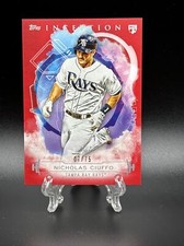 2019 Topps Inception Nicholas Ciuffo #3 Red Parallel Rookie Card #’D 7/75 RC