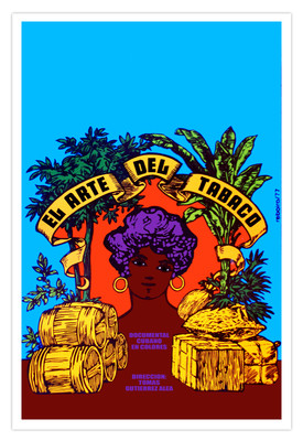 Cuban decor Wall Design movie Poster for''Art of the Cigar''Arte del TABACO