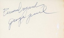 George Jessel- Signed Index Card
