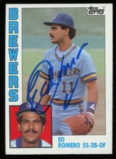 1984 Topps ED ROMERO Signed Card autograph AUTO BREWERS RED SOX