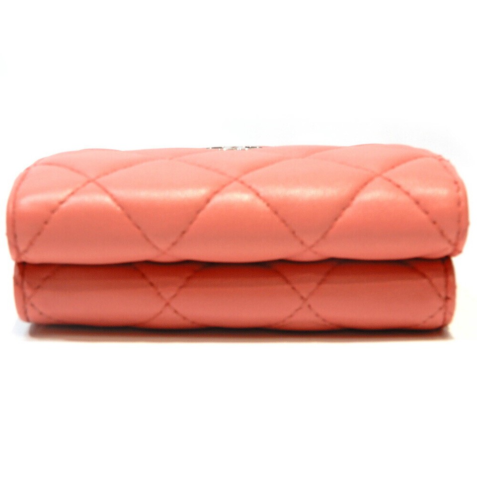 Chanel Wallet Matelasse Pink Calfskin Coco Mark Ladies eBay