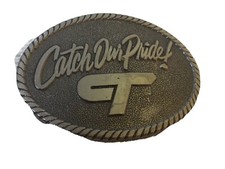 Vintage CAlGARY Transit Canada Bus Metal Belt Buckle   Catch Our Pride  