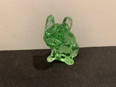 Vintage Westmoreland Uranium Glass Bulldog Figurine | eBay