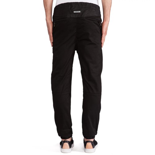 Zanerobe Men's Black Track Sureshort Leather Patches Jogger Pants Size 36 NWD - Imagen 2 de 9