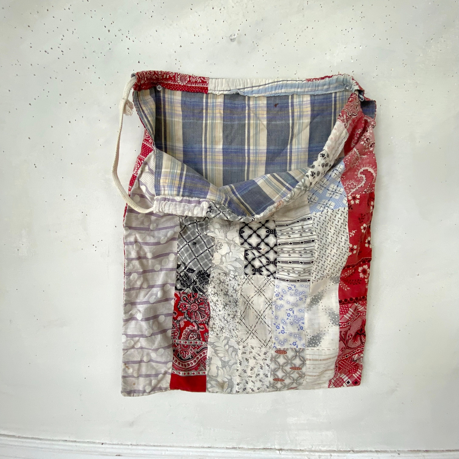 Patchwork Drawstring Bag Super Sweet Bag Laundry … - image 1