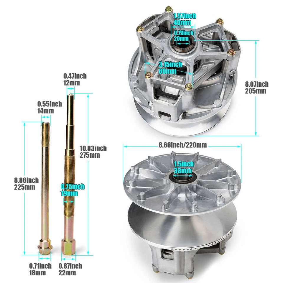 FOR POLARIS 2019-2021 RANGER 1000 XP NEW HD PERFORMANCE PRIMARY DRIVE CLUTCH - Image 2 of 4