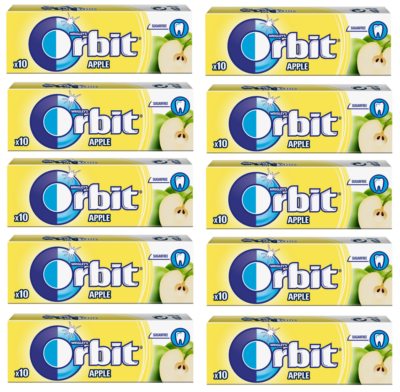 Orbit Melon Sugar-Free Chewing Gum – 10x14g Rolls, Fruit Mint Flavour, Refreshing Breath