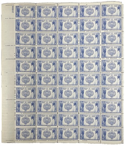 US 1021 Mint Sheet (MNH) Opening of Japan Centennial 5-Cent 1953