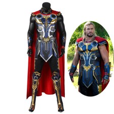 Thor 4 Love and Thunder Thor Costume Cosplay Suit Ver4 Red Cloak