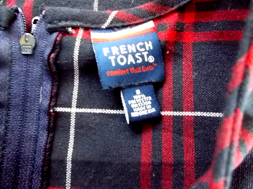 FRENCH TOAST UNIFORM JUMPER, Dark Blue/Red Pleated, FREE Hair Bow, Girl's 8 - Picture 6 of 14