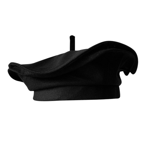 Lady Flat Cap Retro Ruffle Beret Artist Hat Fancy Dress Party Costume ...