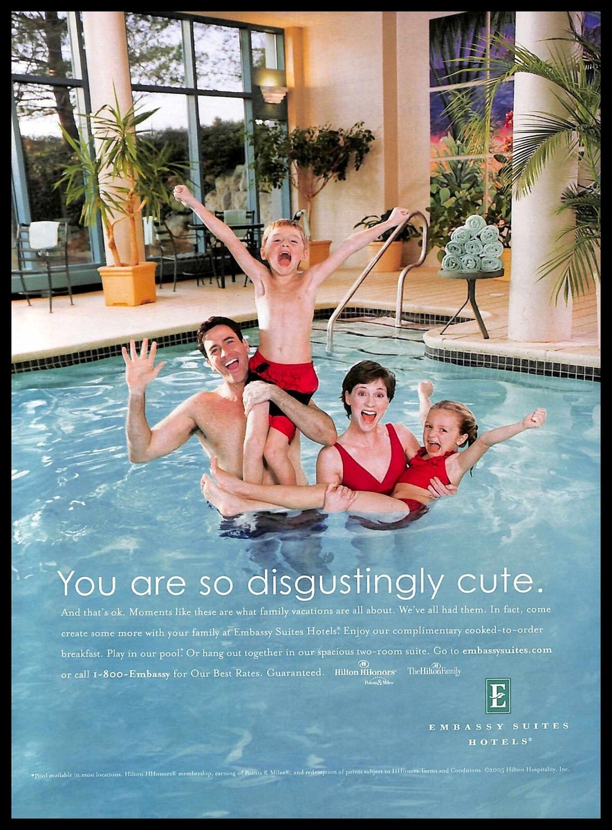 2005 Embassy Suites Hotels PRINT AD Family Vacation Pool | eBay