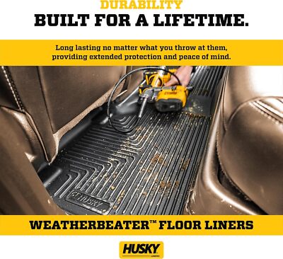 Husky Liners Weatherbeater Floor Mats For 2019-2024 Subaru Forester | Front & 2nd Row 3-Piece Set, Black - View #9
