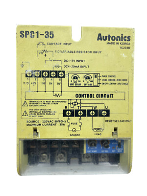 Autonics SPC1-35 1C203D Power Controller Single-phase 220VAC~ 50/60Hz 35A 0~50  