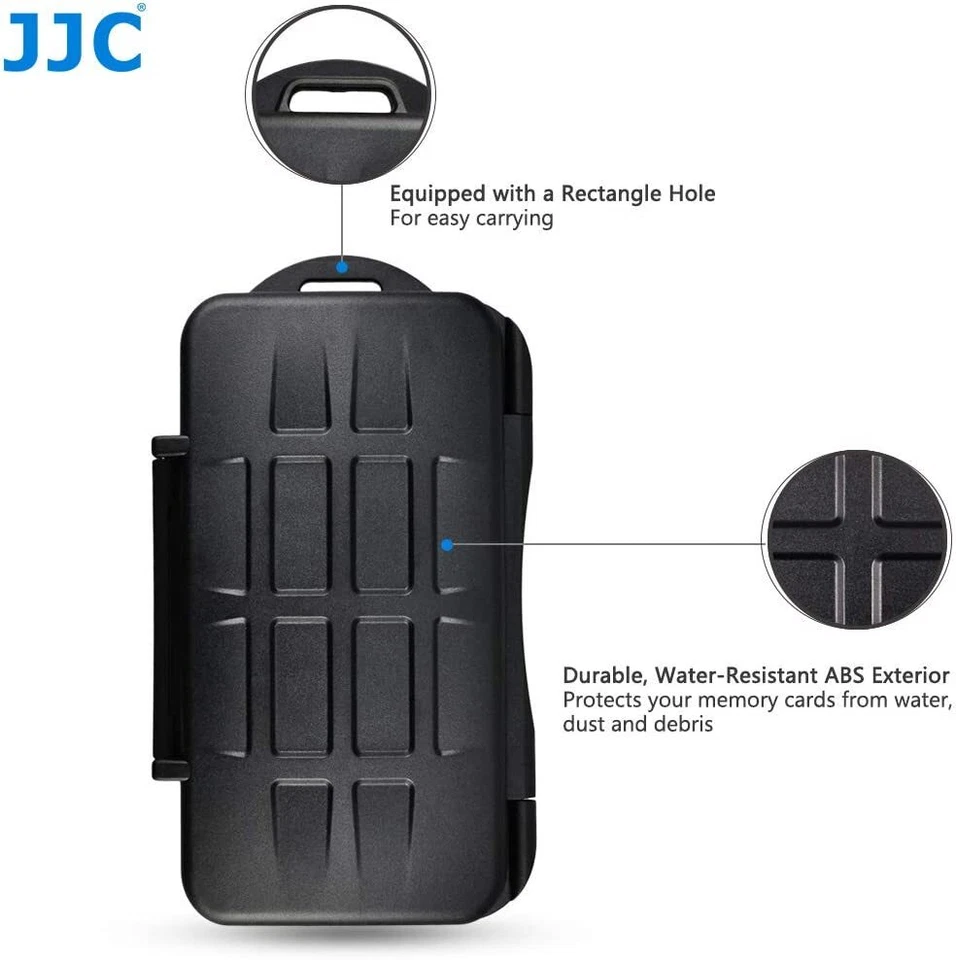 JJC Memory Card Case for 3 XQD/CFexpress B & 4 SD Cards | Water Resistant Tough - Image 4 of 4