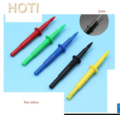 5x/50x/100x 4mm Test Probe Stainless Steel TIP 10A Black Red Blue Green Yellow-