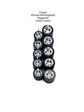 5x Chrome Cragar 1113mm Real Rider Wheels W Rubber Tires Fits 164 H0t Wheelz
