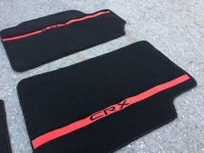 For Crx Floor Mat Mats Carpet Black Red Stripe Set Of4 1988-91 For Crx Floor Mat Mats Carpet Black Red Stripe Set Of4 1988-91