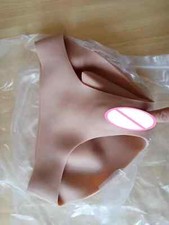 Vagina Brief Penetratable Silicone Vagina Panties for Crossdresser Gaff Soft Tit