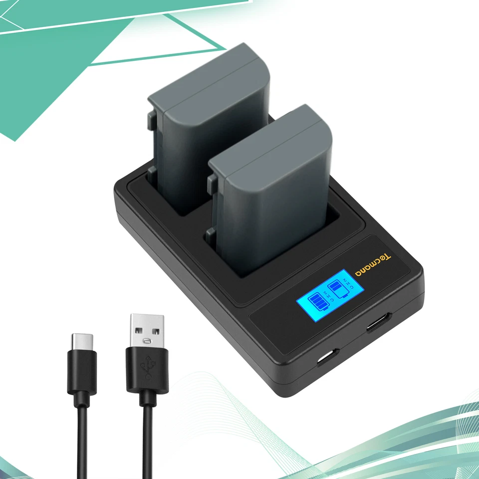 TECMANA 2X NB-2L NB-2LH Akku 1700mAh+Ladegerät Für Canon PowerShot G7 G9 S30 S40 S45 S50