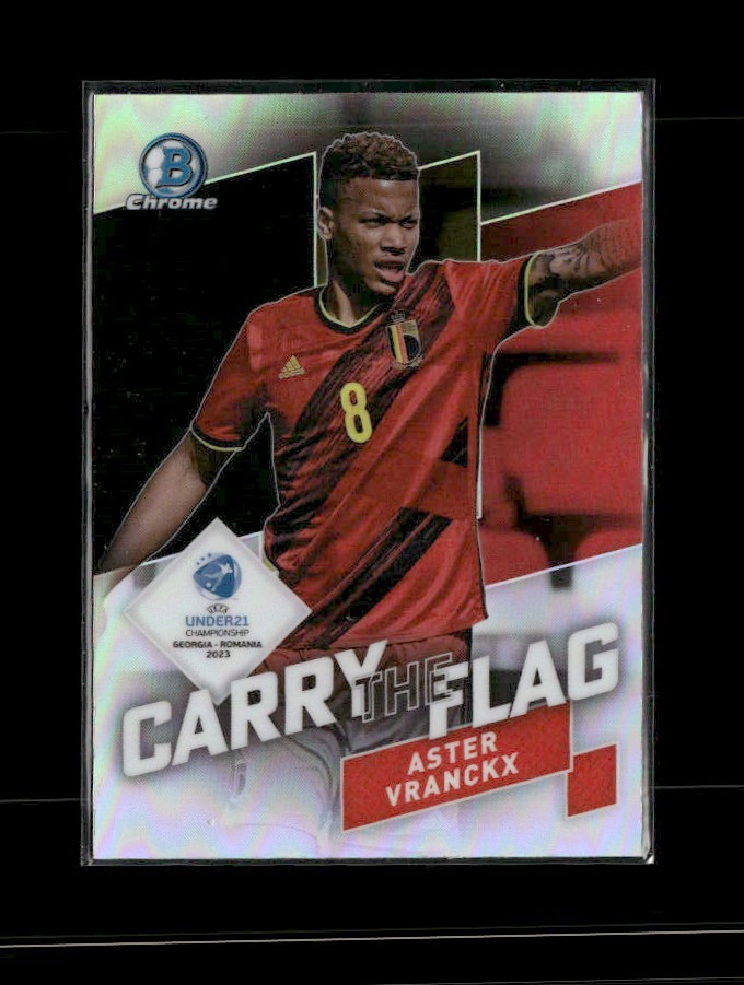 2022 Bowman Chrome Aster Vranckx #CF-10 Carry the Flag Refractor
