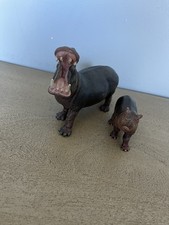 Papo 2007 Retired Adult Hippo With Baby Hippo...