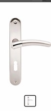 BEATE-LS T&uuml;rklinke Langschild Chrom satiniert Silber 32-96-1053, 1 St&uuml;ck