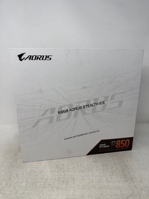 GIGABYTE - B850 AORUS STEALTH ICE (Socket AM5) AMD B850 ATX DDR5 Wi-Fi 7 Moth...