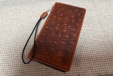 genuine leather wallet case for iphone 17