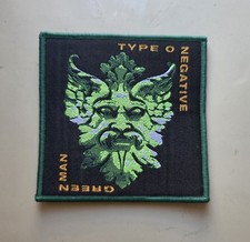 Type O Negative Green Man Green Border Woven Patch