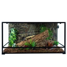 Large 120 Gallon Reptile Terrarium Tank 48" x 24" x 24" Sliding Door Top Screen