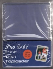 Pro Safe 75 Pt Top Loaders RIGID Clear TOPLOADERS for Ultra Super THICK Cards