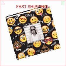 Pioneer Photo Albums Emoji 200 pkt 4x6 Photo Album, Pocket, Black