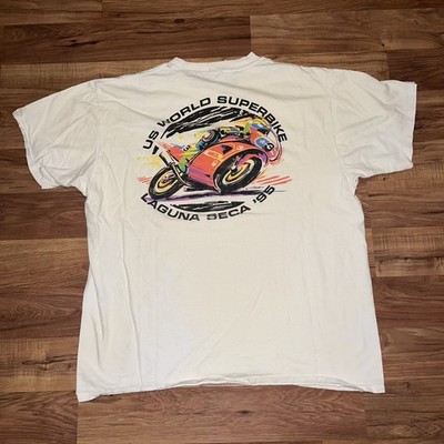 Vintage 1995 U.S World Super Bike Laguna Seca Raceway Grand Prix Shirt Men s XL 