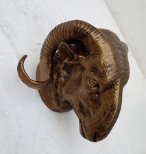 Metal Sheep Head Ram Animal statue Figurine Wall & Table Decor