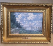 Claude Monet "Argenteuil" Framed Print-Impressionist Landscape-Gold Ornate Frame