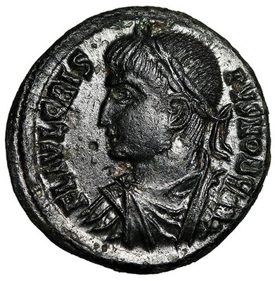 Crispus as Caesar ''Portrait Left / Campgate'' Nicomedia Extremely Fine