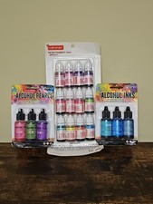 Ranger Tim Holtz Alcohol Inks 3pc /Pearls 3pc  Craftsmart 12pc Resin Inks